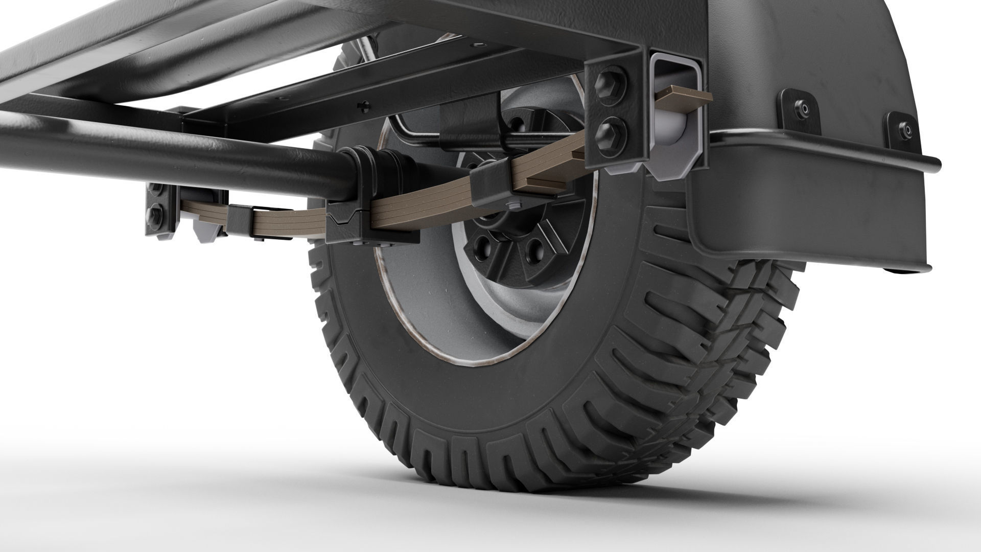 Motorcycle trailer 3D model_19