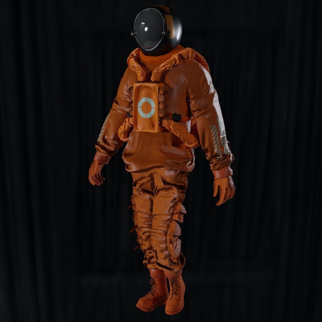 Space suit - Scifi Astro Cyber  Low-poly 3D model_25