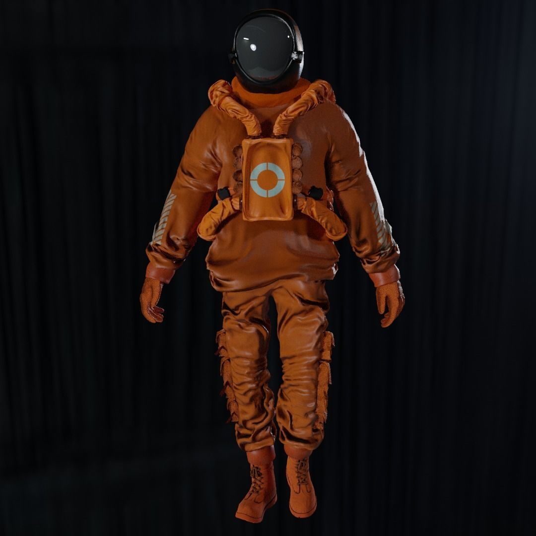 Space suit - Scifi Astro Cyber  Low-poly 3D model_26