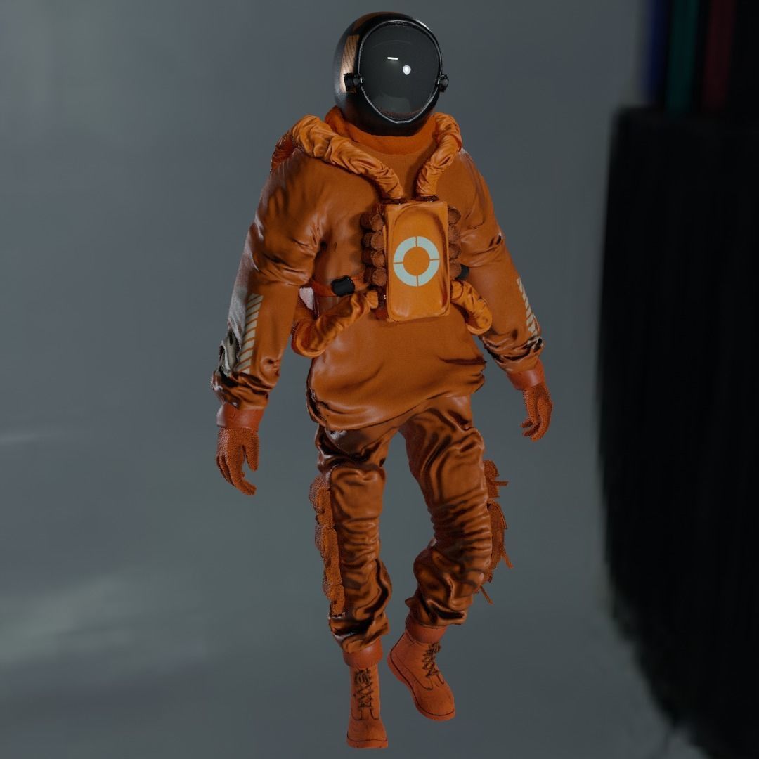 Space suit - Scifi Astro Cyber  Low-poly 3D model_24