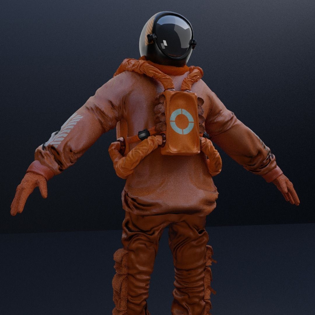 Space suit - Scifi Astro Cyber  Low-poly 3D model_15
