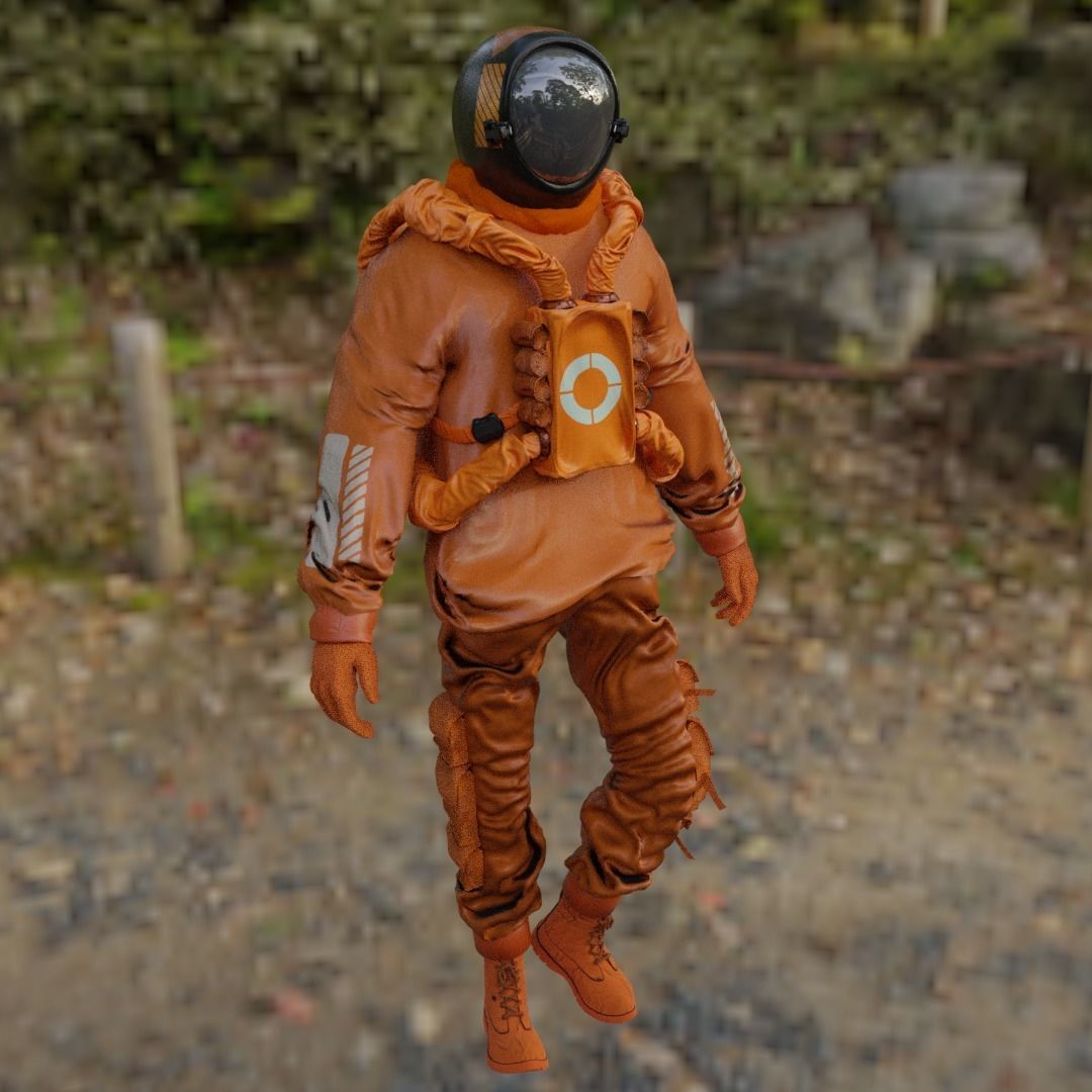 Space suit - Scifi Astro Cyber  Low-poly 3D model_21