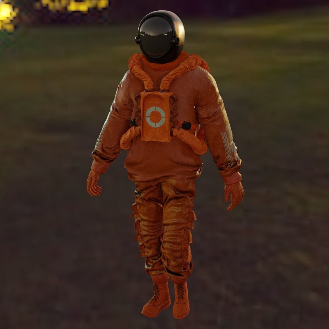 Space suit - Scifi Astro Cyber  Low-poly 3D model_23