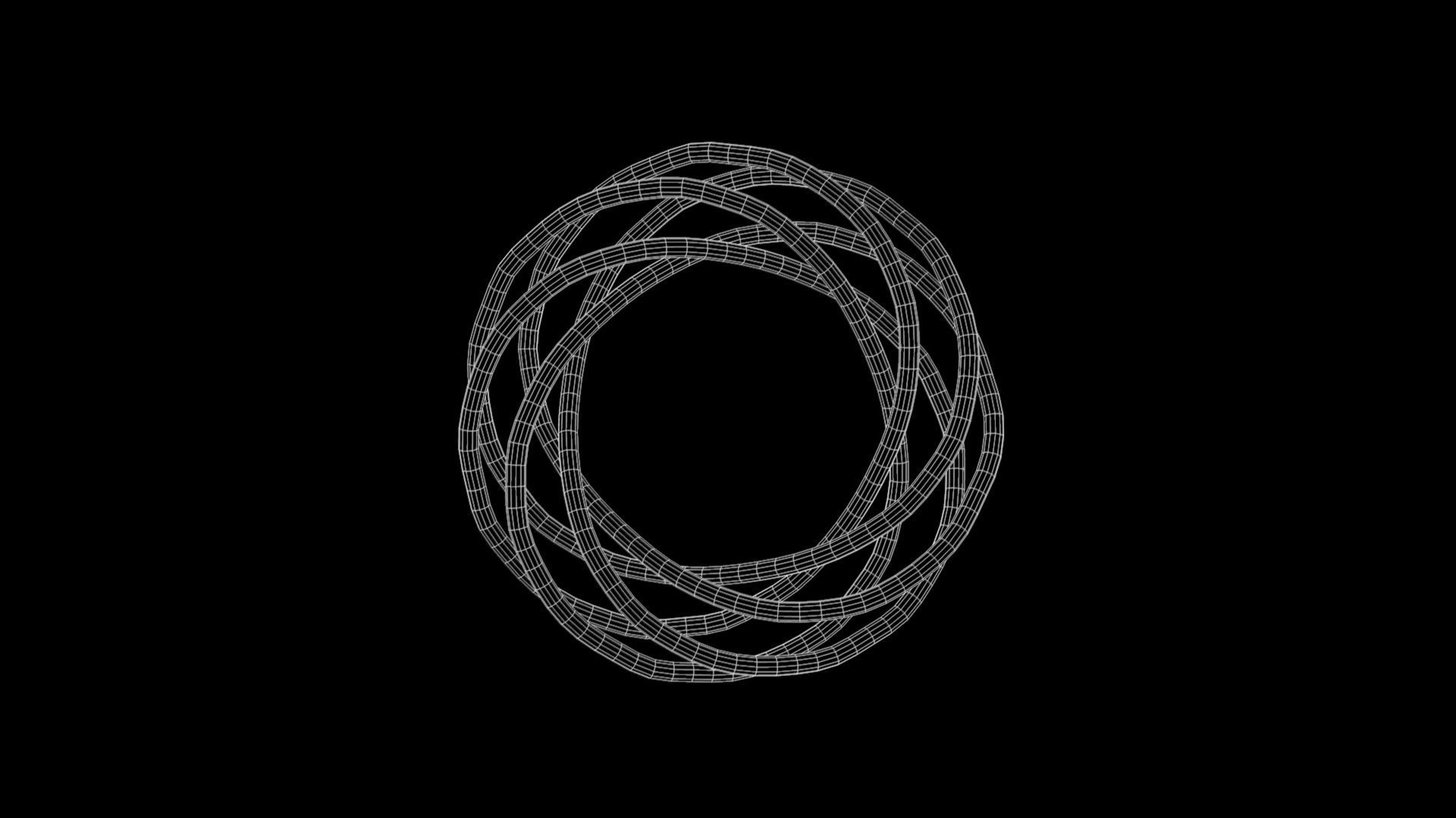 Torus Knot 13 Low-poly 3D model_9