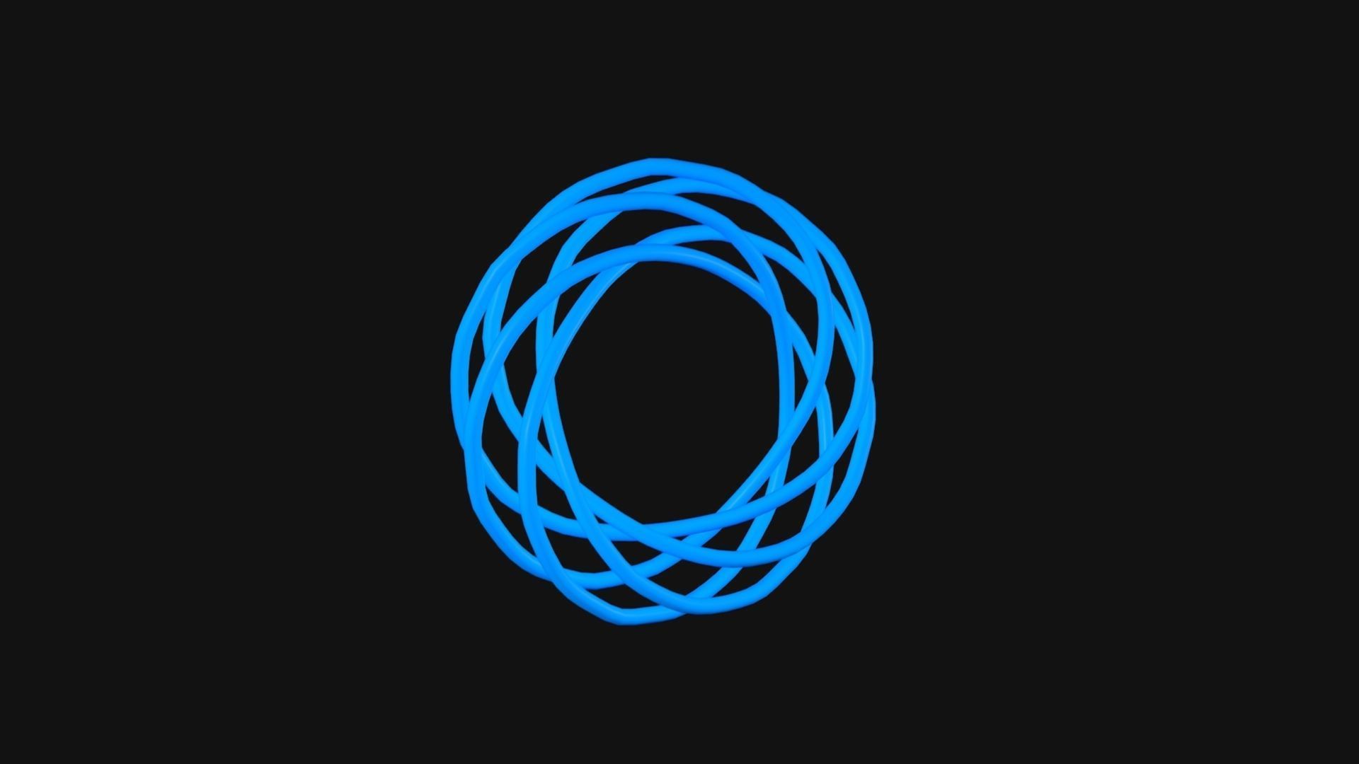 Torus Knot 13 Low-poly 3D model_5