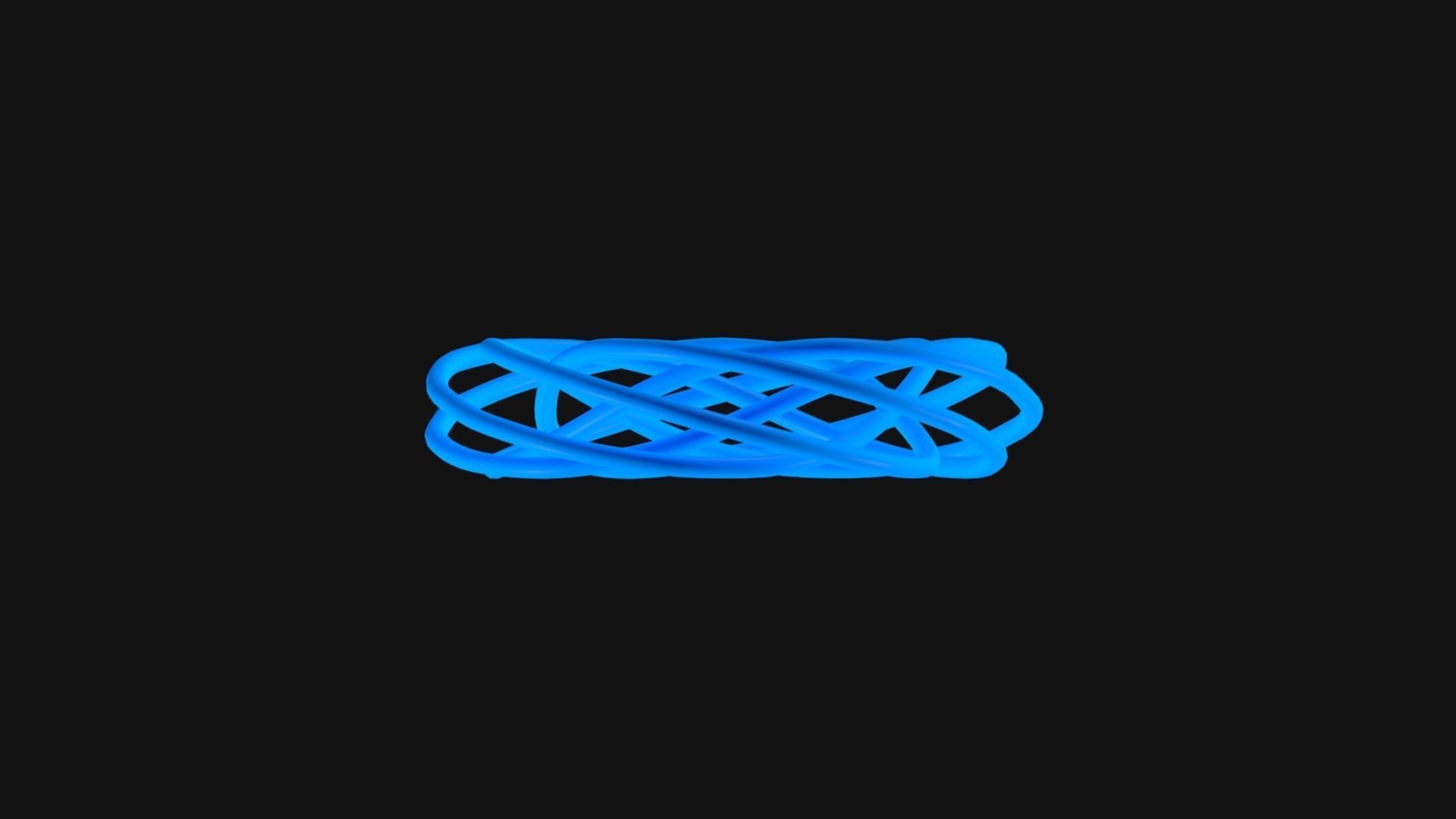 Torus Knot 13 Low-poly 3D model_2