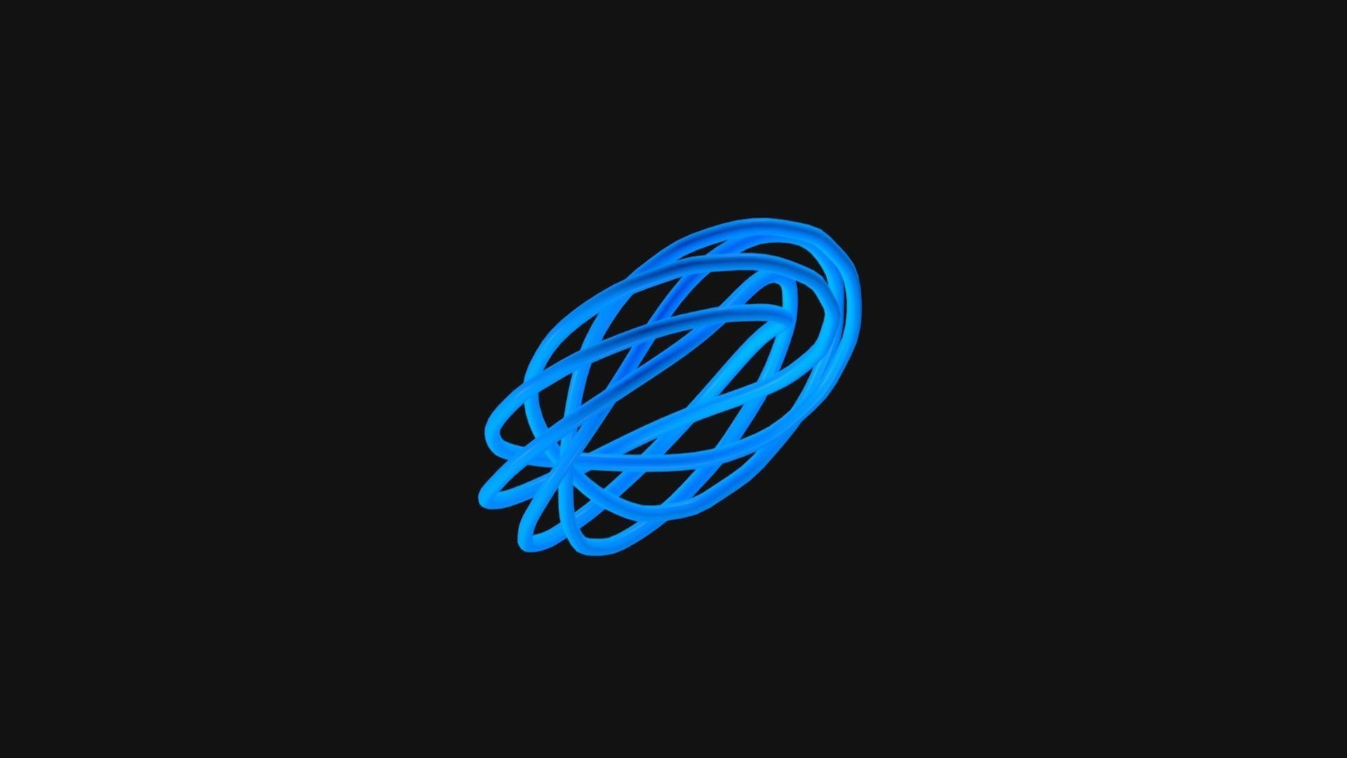 Torus Knot 13 Low-poly 3D model_1