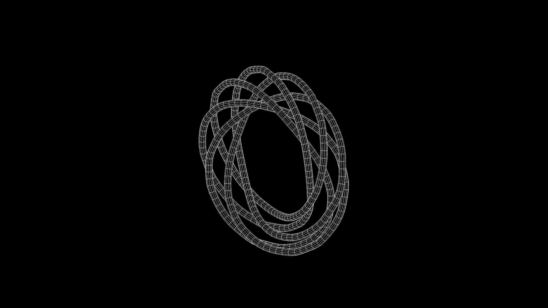 Torus Knot 13 Low-poly 3D model_10