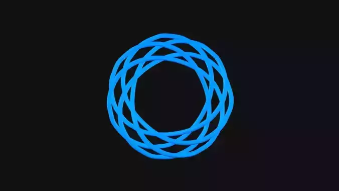 Torus Knot 13 Low-poly 3D model