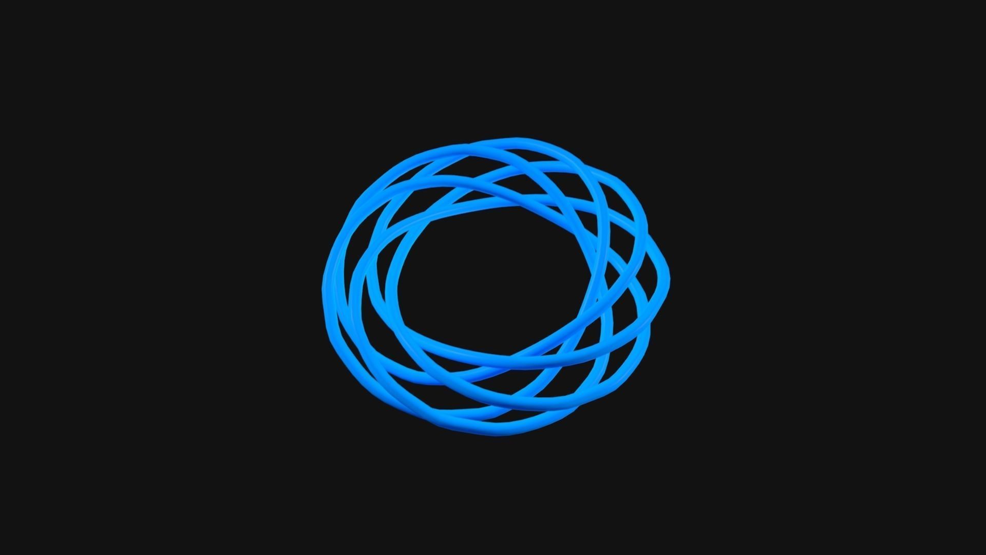 Torus Knot 13 Low-poly 3D model_8