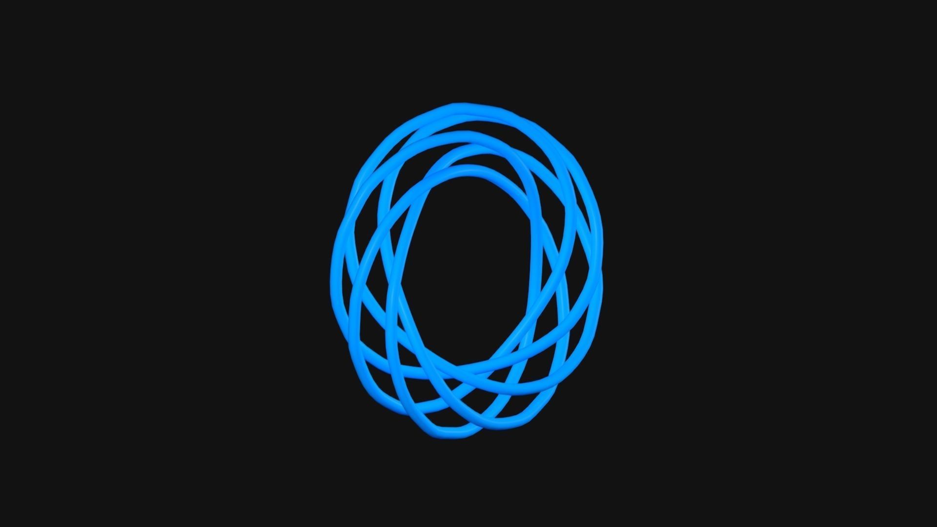 Torus Knot 13 Low-poly 3D model_6