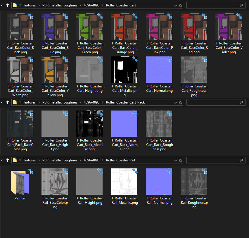 Roller Coaster Cart Low-poly 3D model_28