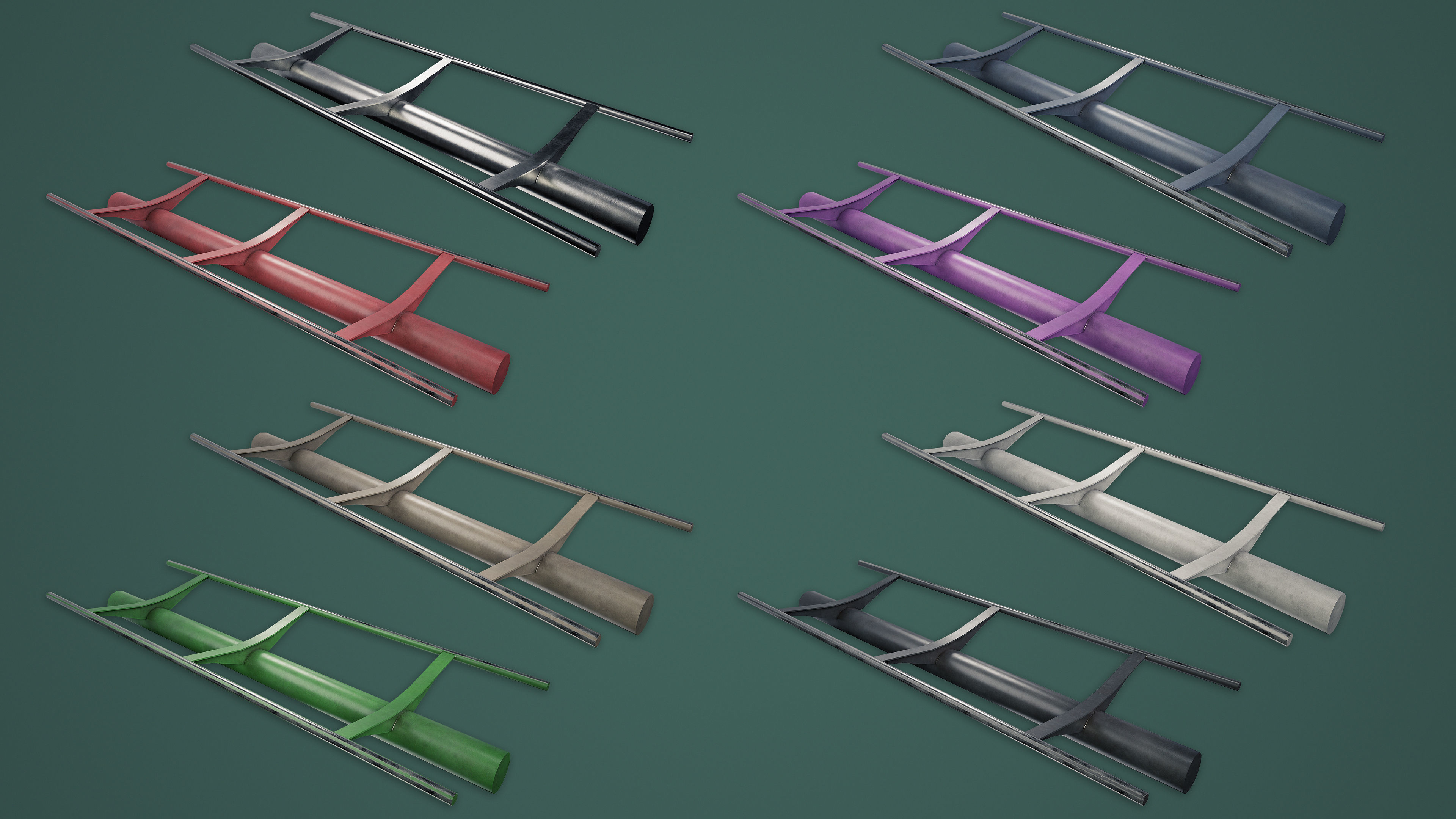 Roller Coaster Cart Low-poly 3D model_26