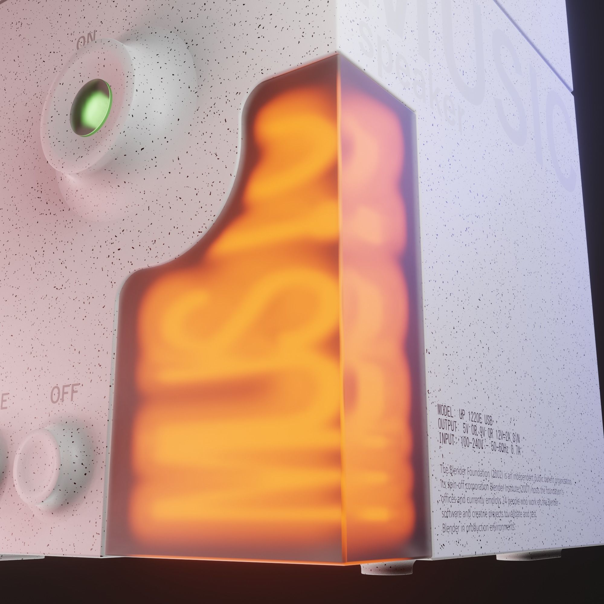 Futuristic Music Speaker 3D model_2