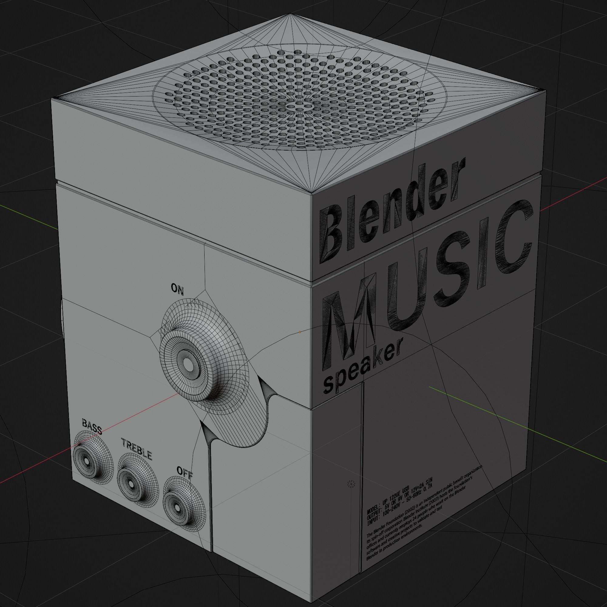 Futuristic Music Speaker 3D model_12