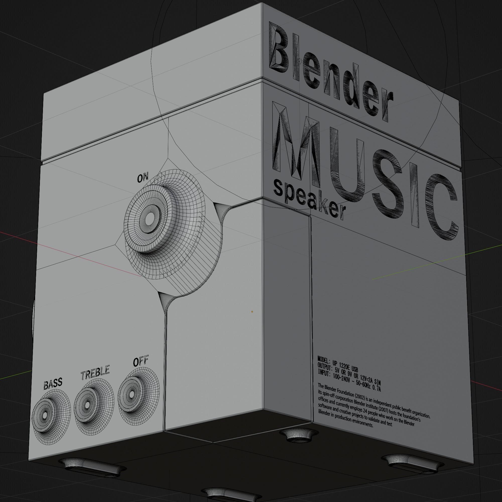 Futuristic Music Speaker 3D model_11