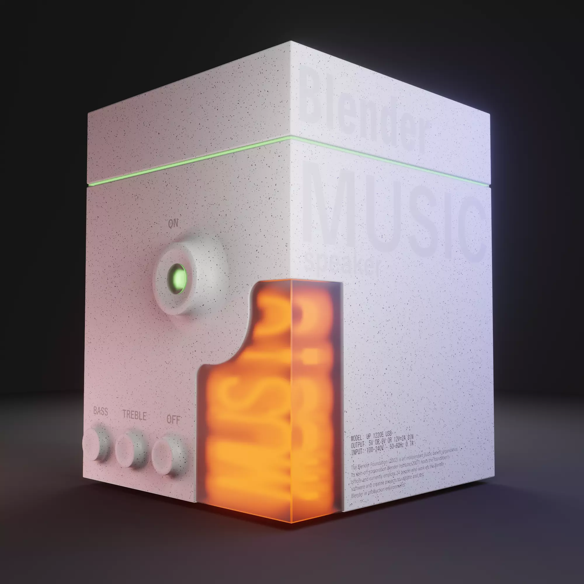 Futuristic Music Speaker 3D model_0