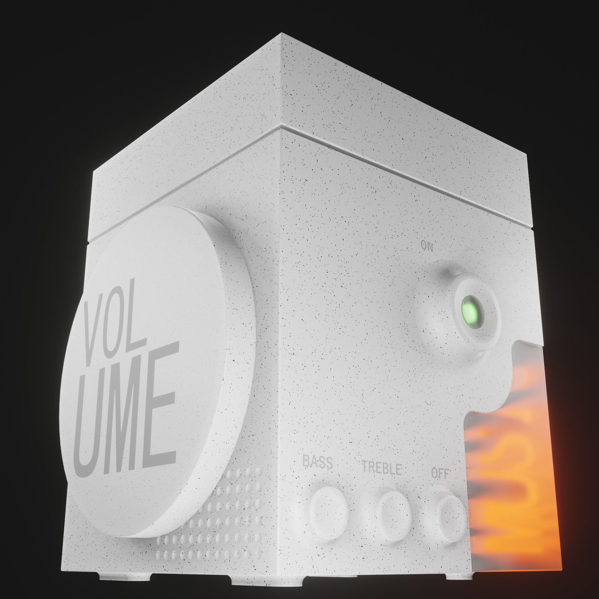 Futuristic Music Speaker 3D model_6