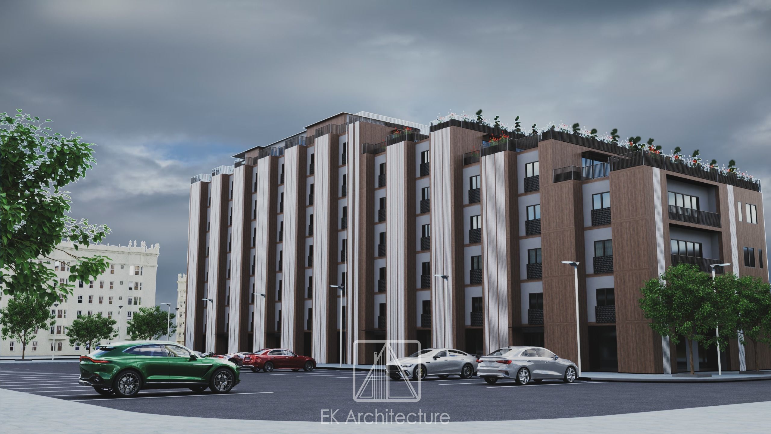 The citys beautiful Low-poly 3D model_2