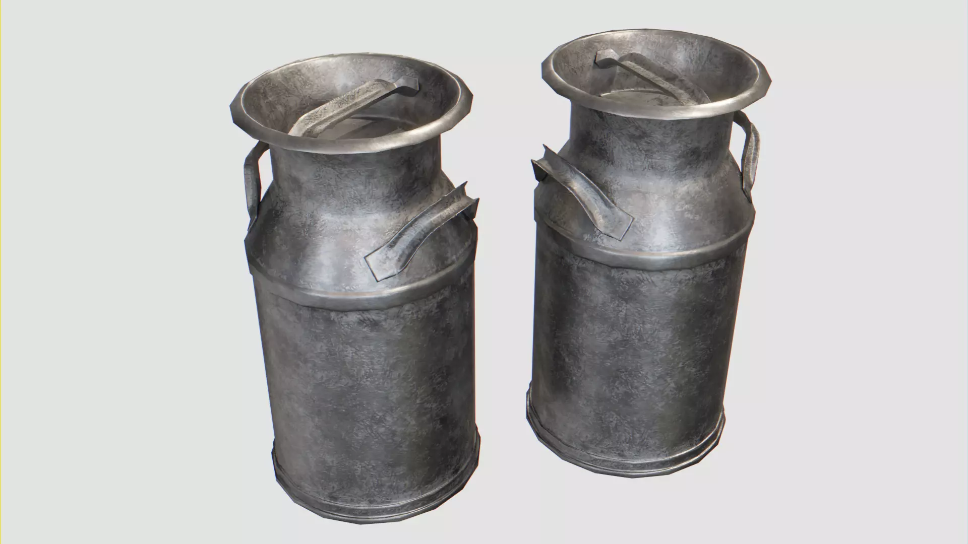 Milk Can Low-poly 3D model_0