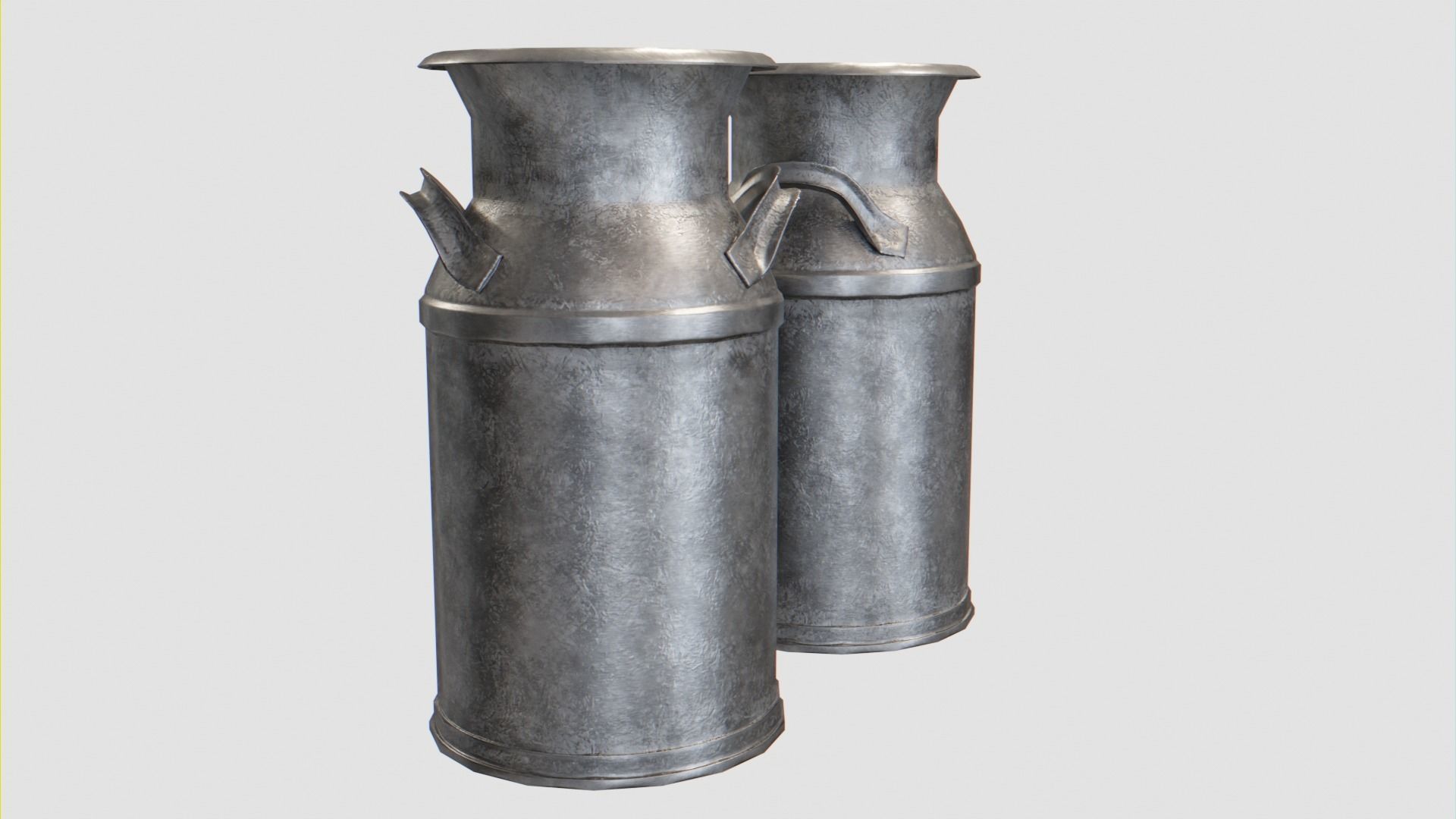 Milk Can Low-poly 3D model_4