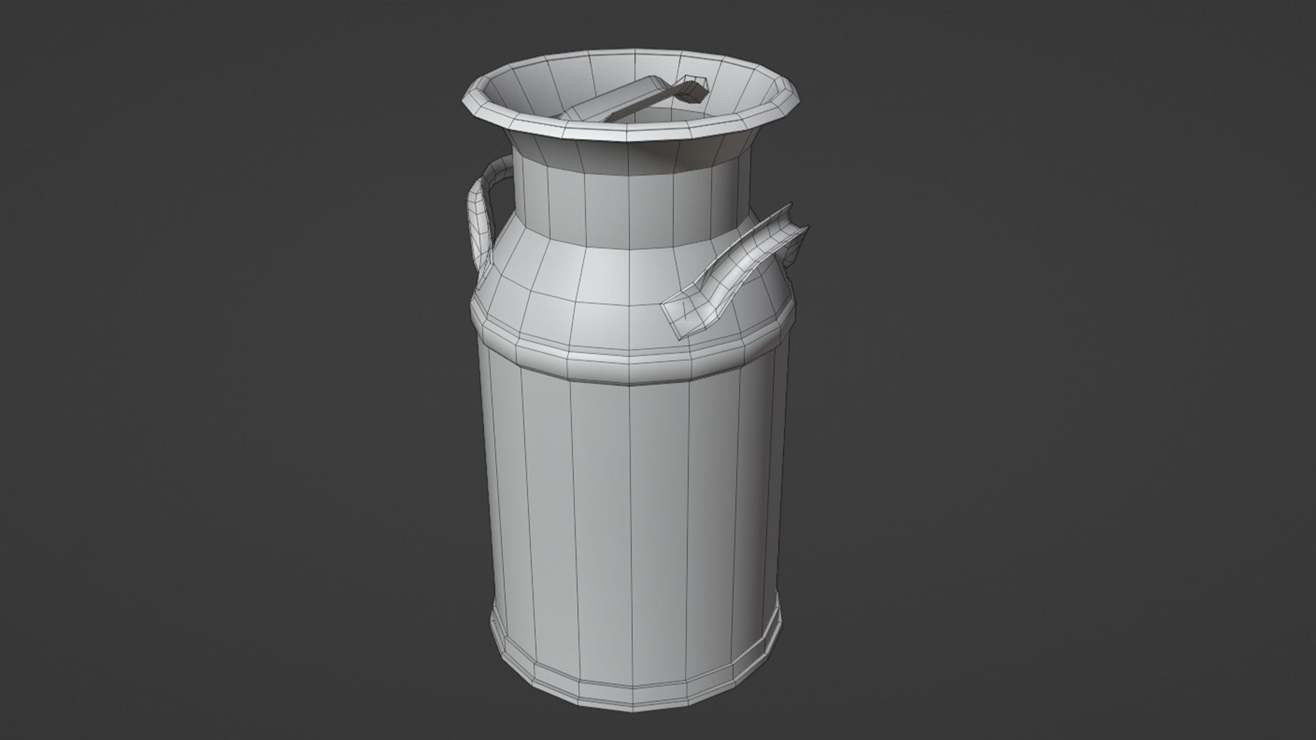 Milk Can Low-poly 3D model_6