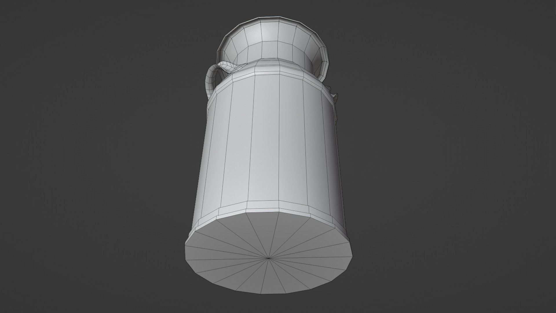 Milk Can Low-poly 3D model_7