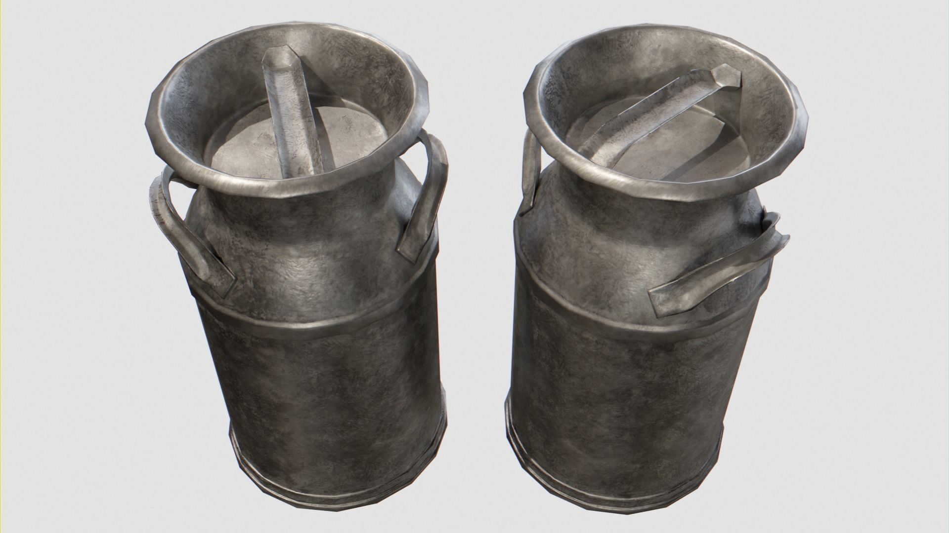 Milk Can Low-poly 3D model_2