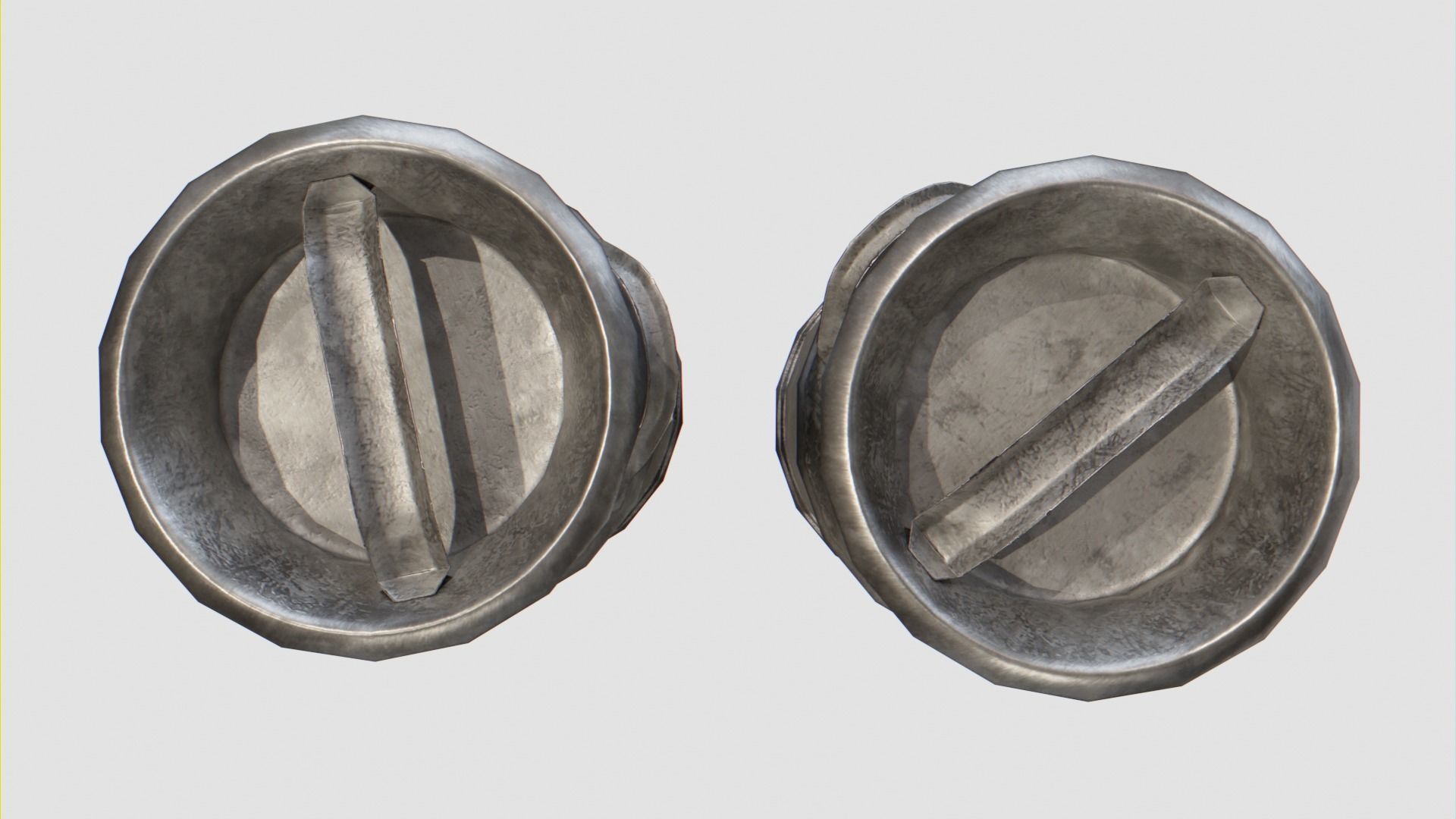 Milk Can Low-poly 3D model_3