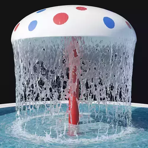 Water park mushroom fountains