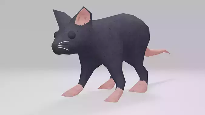 Low-poly Mouse game ready Free low-poly 3D model
