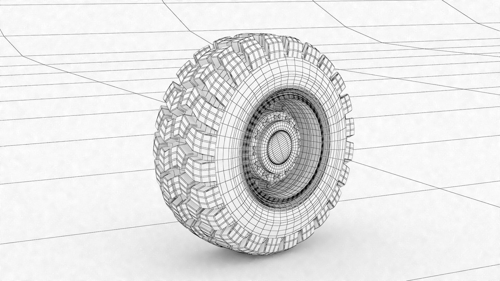 Truck Tire 3D model_5