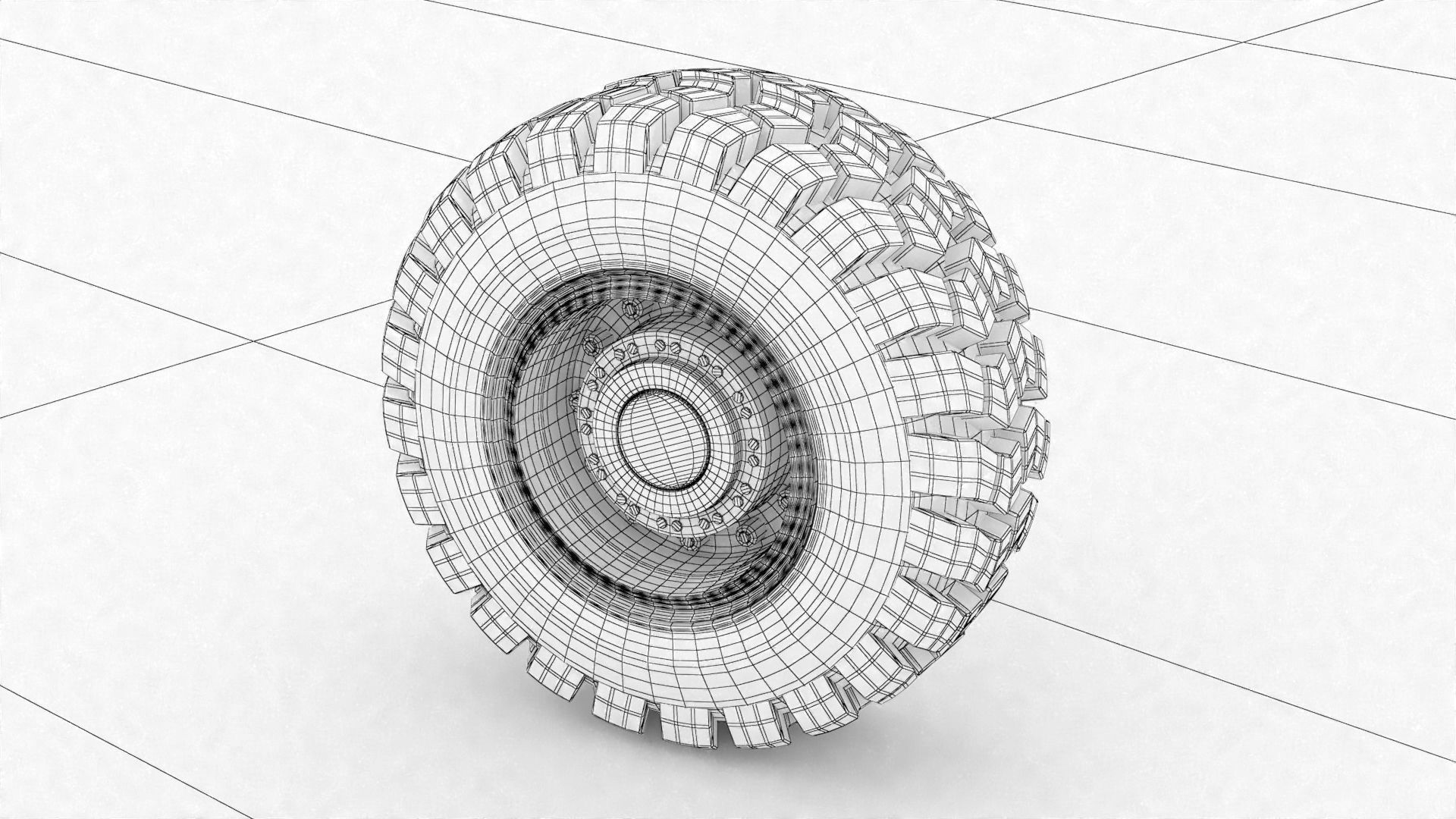 Truck Tire 3D model_6