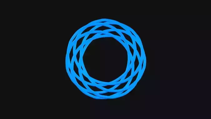 Torus Knot 14 Low-poly 3D model