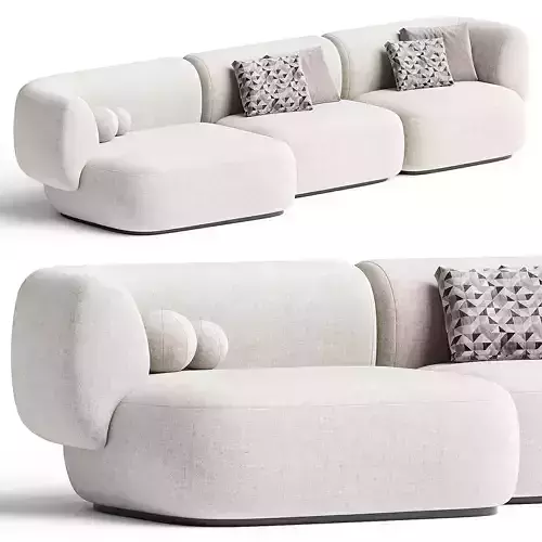 Hug Modular Sofa by Collector 3d model 