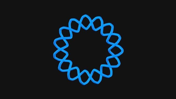 Torus Knot 15 Low-poly 3D model