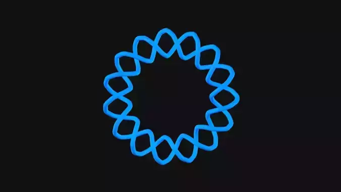Torus Knot 15 Low-poly 3D model