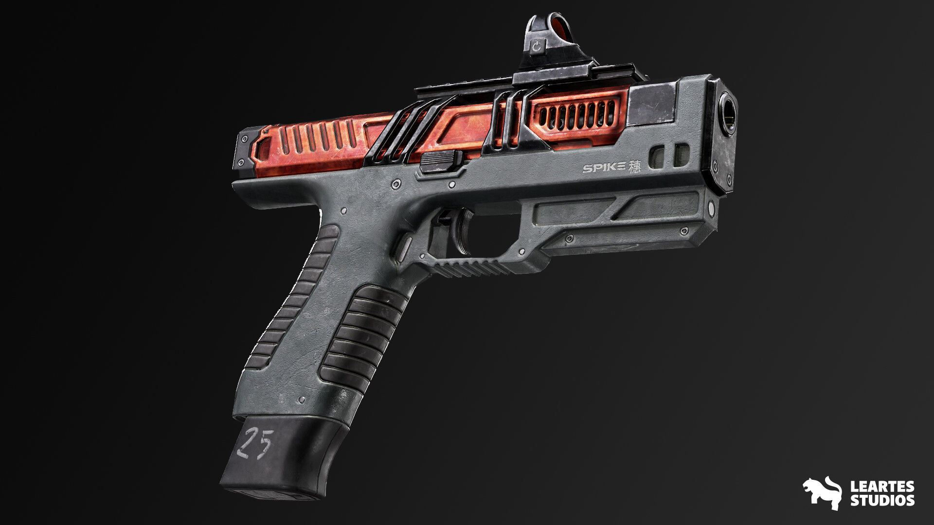 Cyberpunk Weapons Low-poly 3D model_12