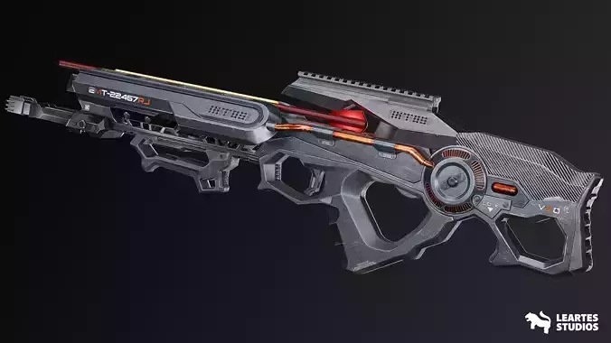 Cyberpunk Weapons Low-poly 3D model