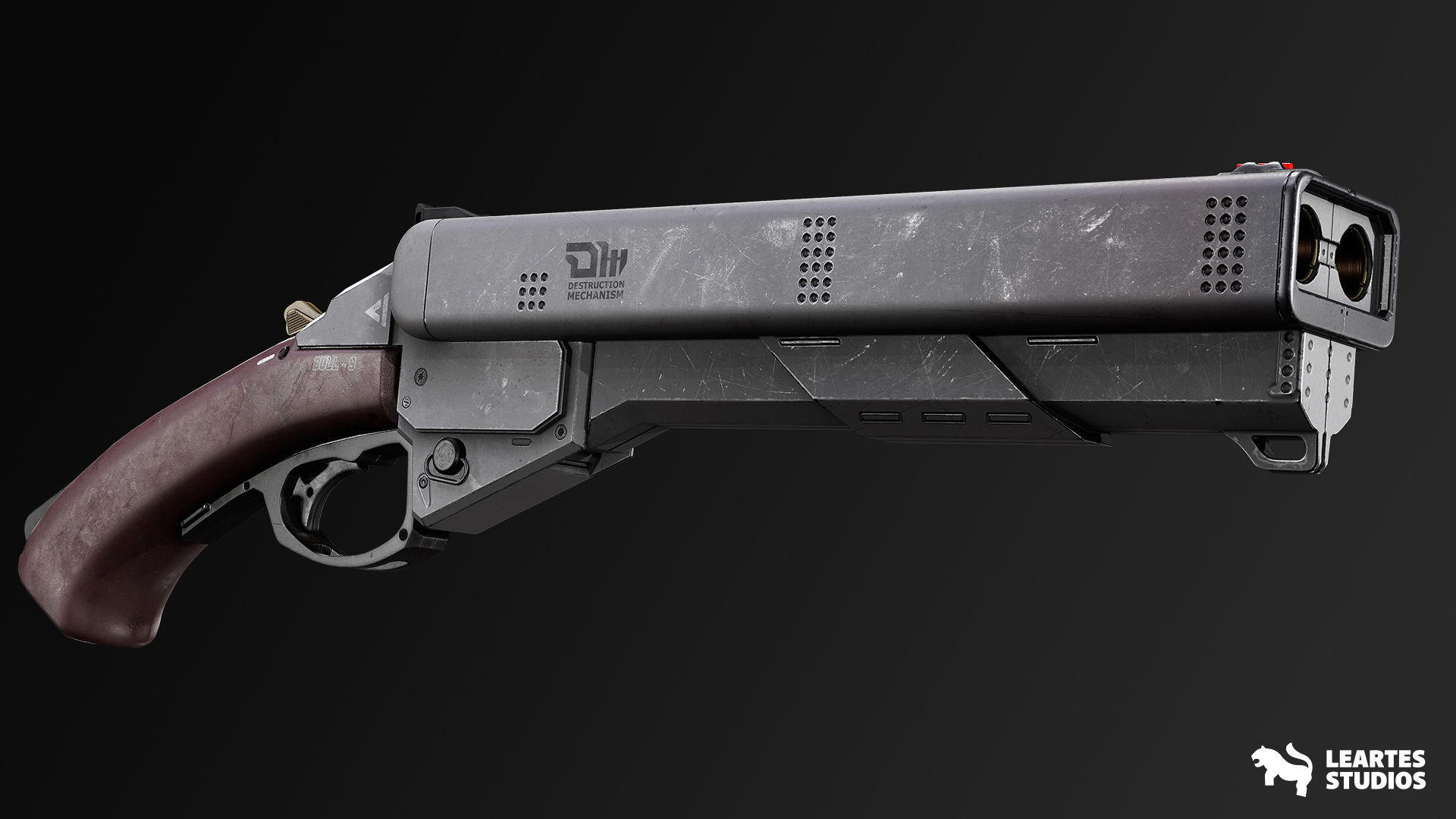 Cyberpunk Weapons Low-poly 3D model_23