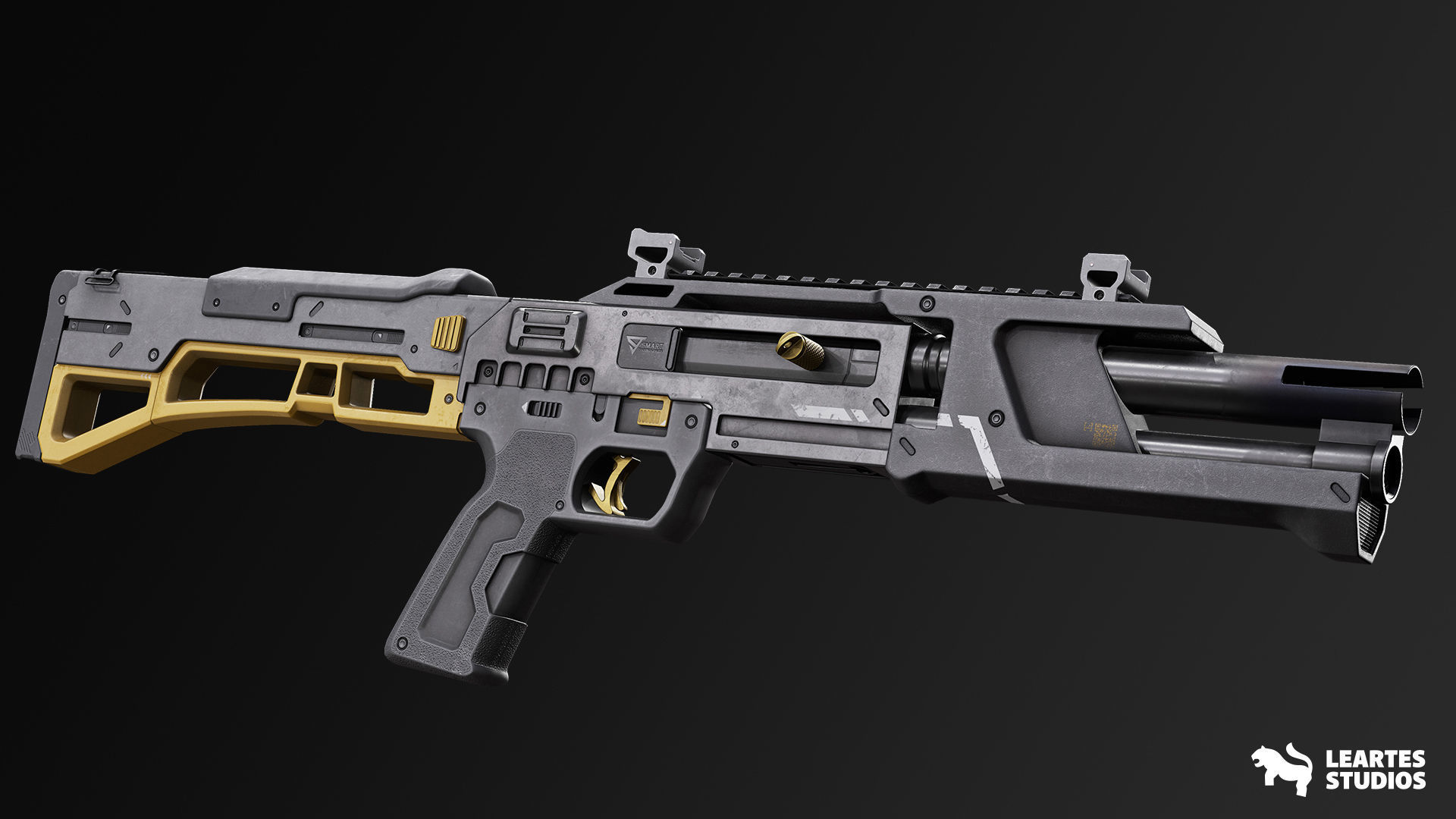 Cyberpunk Weapons Low-poly 3D model_2