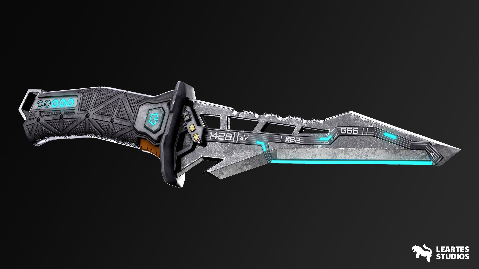 Cyberpunk Weapons Low-poly 3D model_6