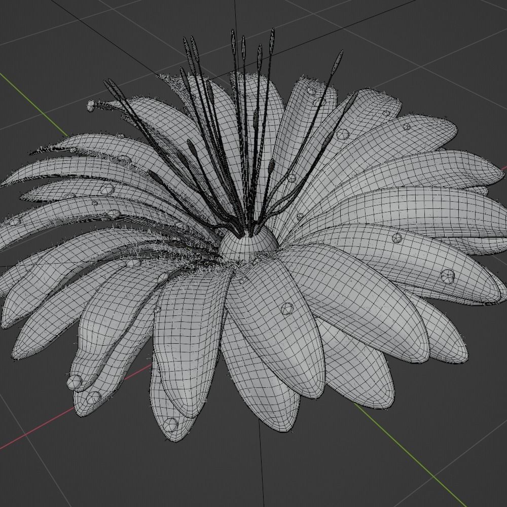 Unique Flower 08 3D model_4