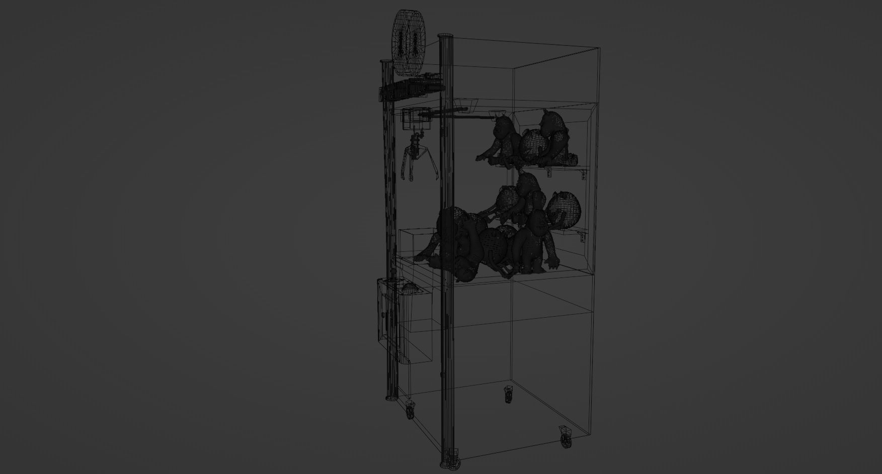Monsters Inc Claw Machine Low-poly 3D model_3