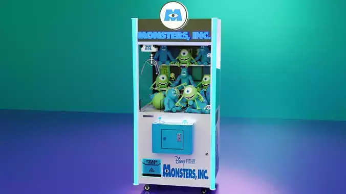 Monsters Inc Claw Machine Low-poly 3D model