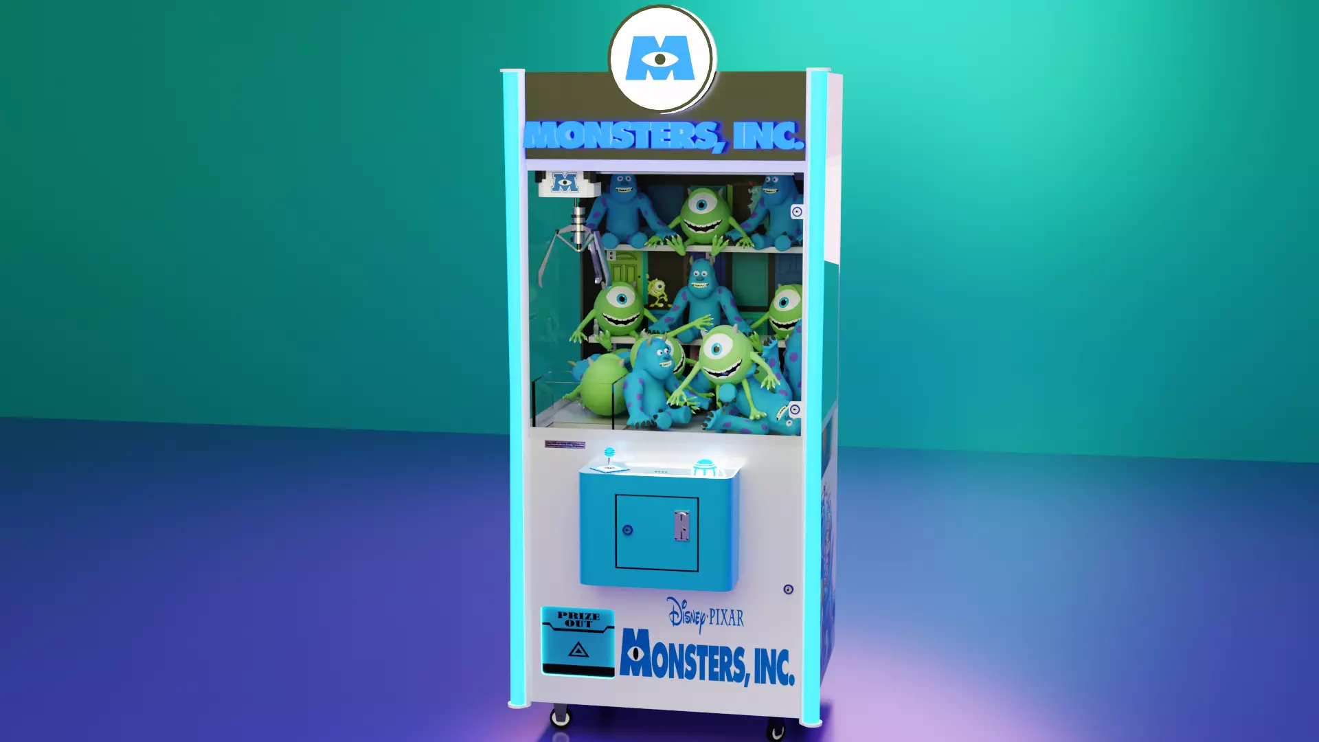 Monsters Inc Claw Machine Low-poly 3D model_0