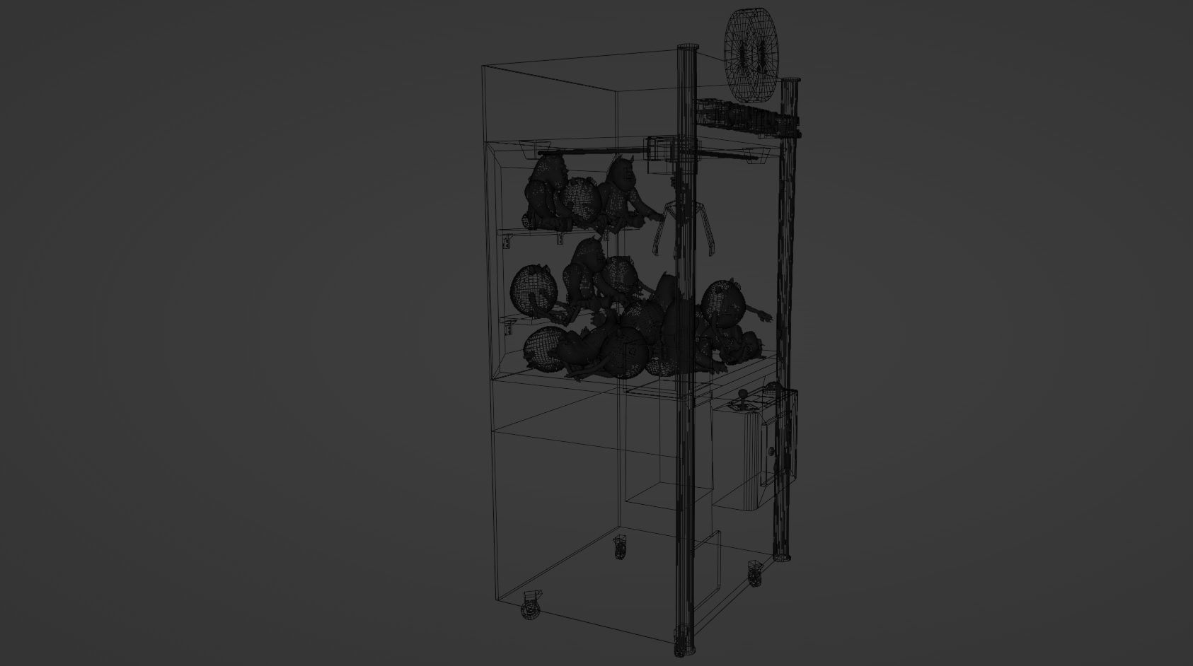 Monsters Inc Claw Machine Low-poly 3D model_5