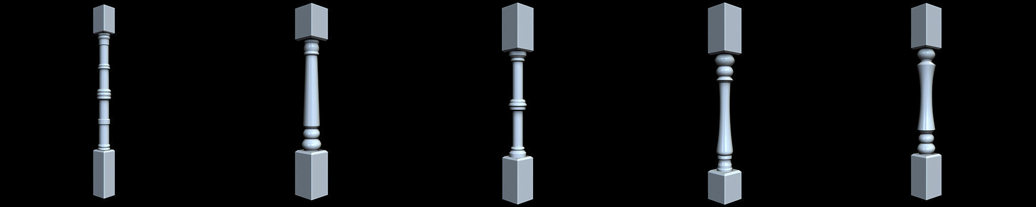 32 Table Legs IMM Brushes Vol 4 Low-poly 3D model_6