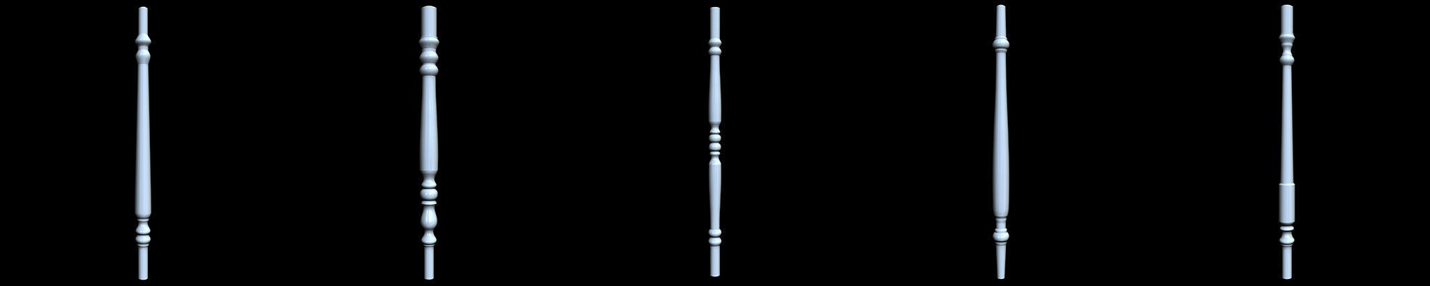 32 Table Legs IMM Brushes Vol 4 Low-poly 3D model_1