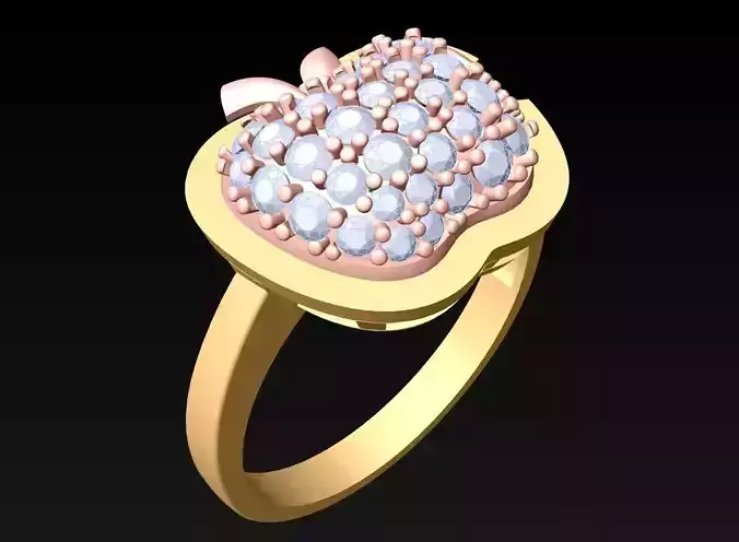 Apple Ring - Womens Rings - N368 3D print model
